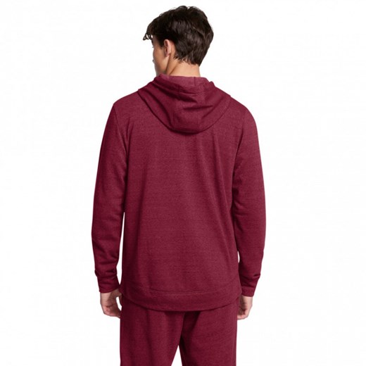 Męska bluza dresowa rozpinana z kapturem Under Armour UA Rival Terry Lc Fz - czerwona ze sklepu Sportstylestory.com w kategorii Bluzy męskie - zdjęcie 175870162