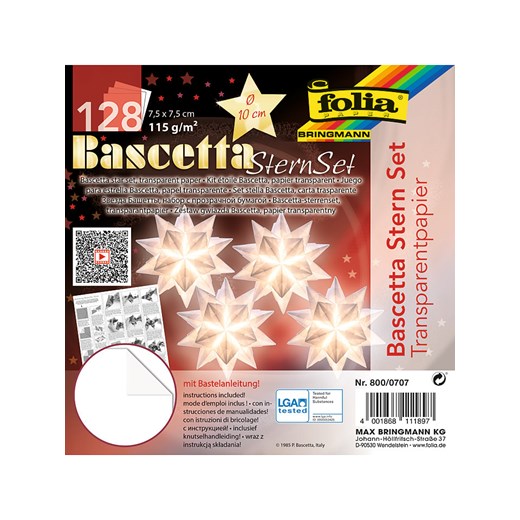 folia PAPER Zestaw w kolorze białym do origami - Ø 10 cm ze sklepu Limango Polska w kategorii Zabawki - zdjęcie 175874633