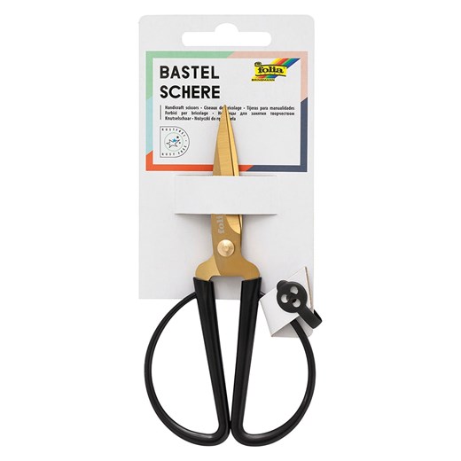 folia PAPER Nożyczki w kolorze złoto-czarnym do rękodzieła - dł. 14,5 cm ze sklepu Limango Polska w kategorii Zabawki - zdjęcie 175874813