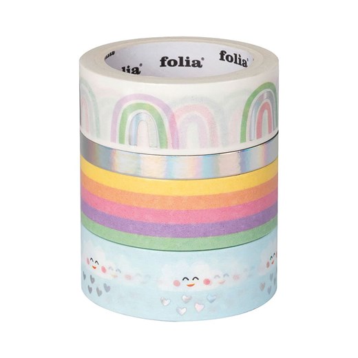 folia PAPER Taśmy washi &quot;Rainbow Clouds&quot; - 4 x 5 m ze sklepu Limango Polska w kategorii Zabawki - zdjęcie 175874911