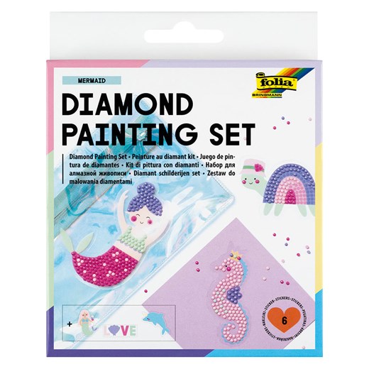 Folia Zestaw &quot;MERMAID&quot; do malowania diamentami w różnych kolorach Folia onesize wyprzedaż Limango Polska