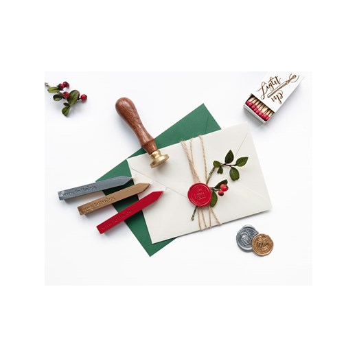 Folia Zestaw stempli &quot;Christmas&quot; w kolorze beżowym Folia onesize Limango Polska okazja