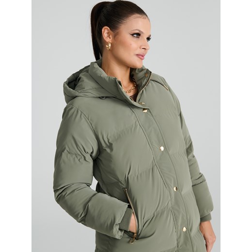 Sinsay - Kurtka z kapturem - zielony Sinsay M Sinsay