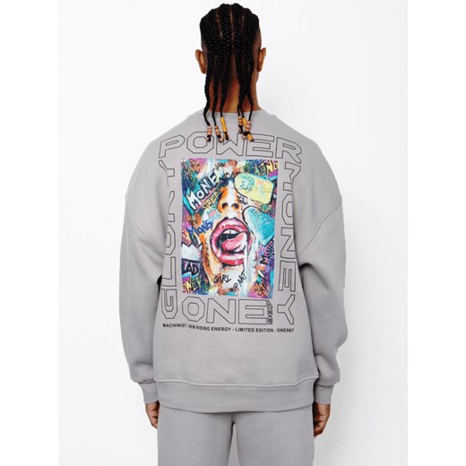 Bluza męska oversize szara OZONEE MACH/M3257 Ozonee M ozonee.pl