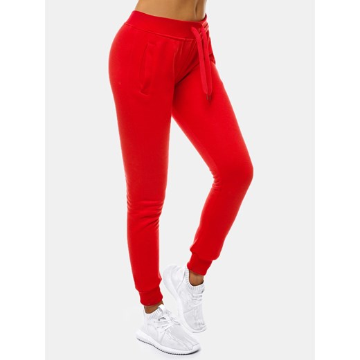 Spodnie dresowe damskie czerwone OZONEE JS/CK01 L ozonee.pl
