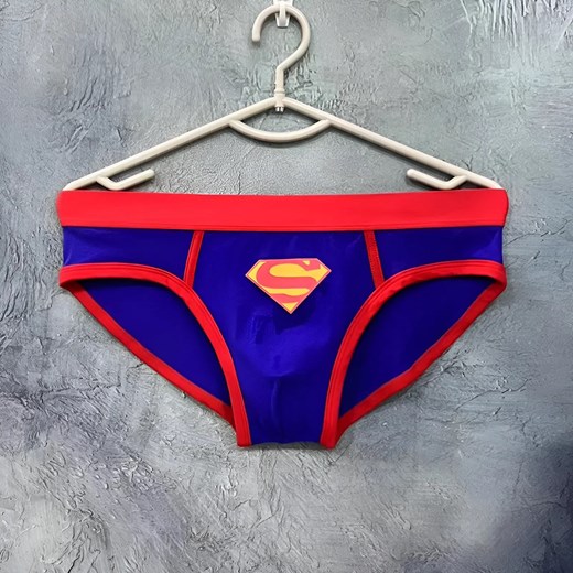 Slipy męskie superman - Granatowy / XS ze sklepu Valetta.pl w kategorii Majtki męskie - zdjęcie 175907094