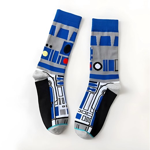 Długie skarpetki męskie z bohaterami Star Wars - Szary / 38-44 ze sklepu Valetta.pl w kategorii Skarpetki męskie - zdjęcie 175907580