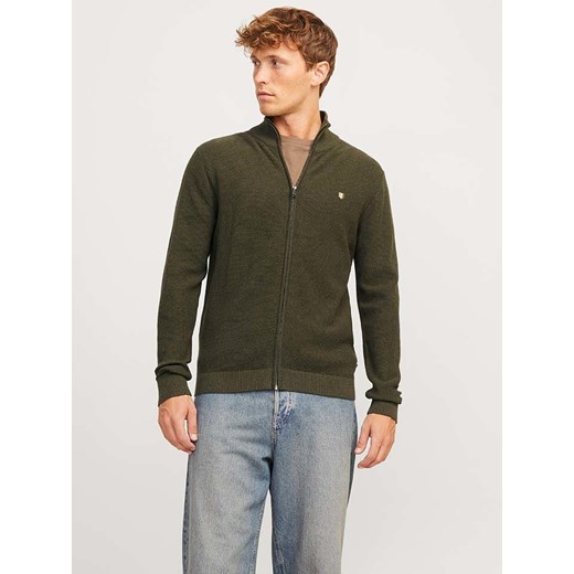 Jack &amp; Jones Kardigan &quot;Blurony&quot; w kolorze khaki ze sklepu Limango Polska w kategorii Swetry męskie - zdjęcie 175910440