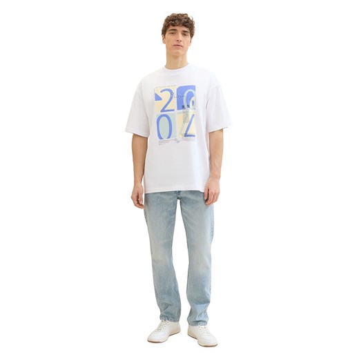 T-shirt męski Tom Tailor Denim biały z napisami
