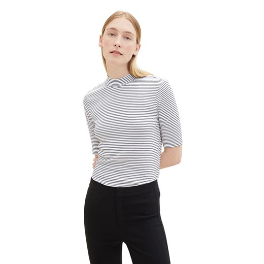 Tom Tailor Koszulka w kolorze biało-czarnym ze sklepu Limango Polska w kategorii Bluzki damskie - zdjęcie 175910973
