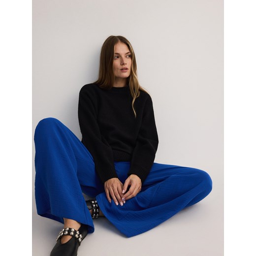 Reserved - Muślinowe spodnie - niebieski Reserved M okazyjna cena Reserved