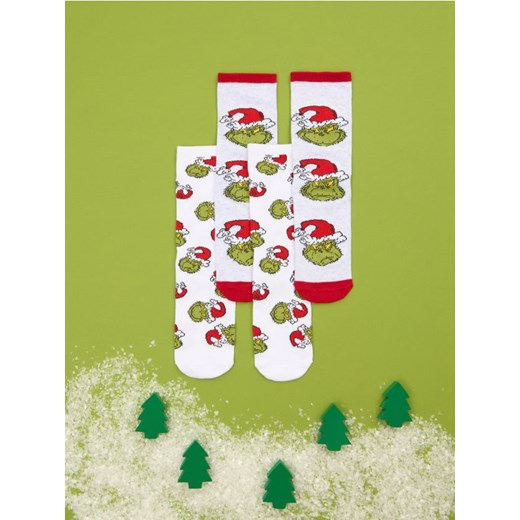 Sinsay - Skarpetki 2 pack Grinch - wielobarwny ze sklepu Sinsay w kategorii Skarpetki damskie - zdjęcie 175914143