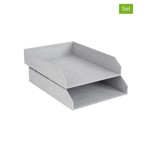 BigsoBox Pojemniki (2 szt.) &quot;Hakan&quot; w kolorze szarym na dokumenty - 23 x 6 x 31 cm ze sklepu Limango Polska w kategorii Akcesoria biurowe - zdjęcie 175916181