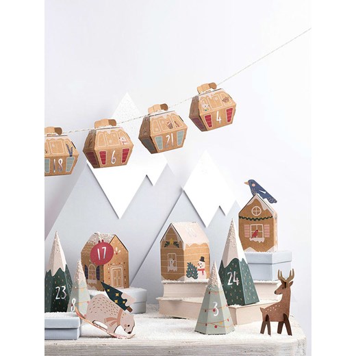 Folia Kalendarz adwentowy &quot;Village in the snow&quot; w kolorze Folia onesize Limango Polska wyprzedaż