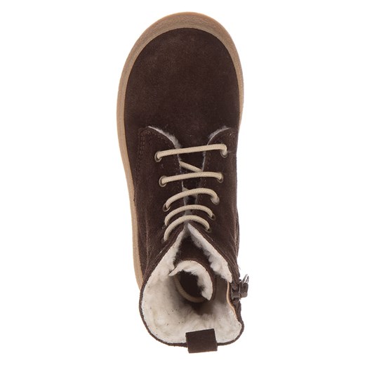 Buty zimowe dziecięce Pom Pom brązowe sznurowane 