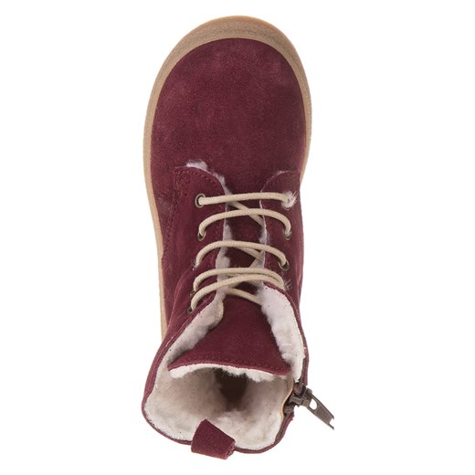 Buty zimowe dziecięce czerwone Pom Pom wiązane