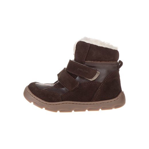 POM POM Skórzane buty w kolorze brązowym do chodzenia na boso ze sklepu Limango Polska w kategorii Buty zimowe dziecięce - zdjęcie 175916874