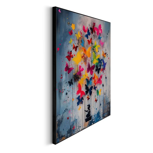 Orangewallz Druk artystyczny &quot;Bright Butterflies&quot; w ramce - 40 x 50 cm Orangewallz onesize wyprzedaż Limango Polska