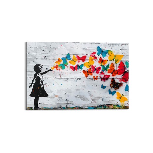 Orangewallz Druk artystyczny &quot;Butterfly Girl&quot; w ramce ze sklepu Limango Polska w kategorii Obrazy - zdjęcie 175916921