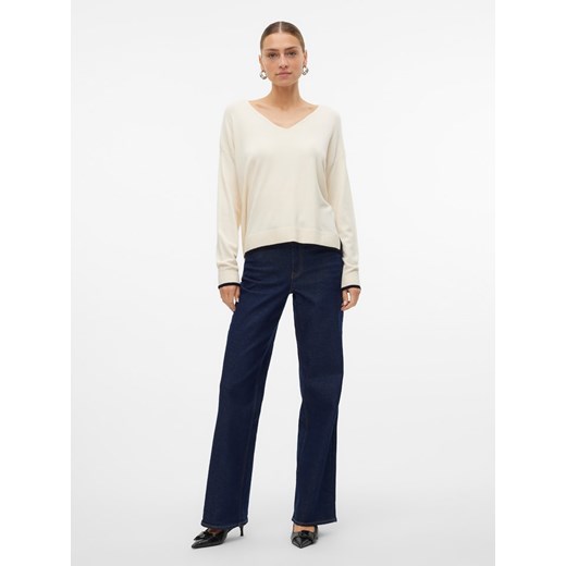 Vero Moda Sweter w kolorze kremowo-czarnym Vero Moda L wyprzedaż Limango Polska