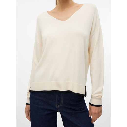 Vero Moda Sweter w kolorze kremowo-czarnym Vero Moda L Limango Polska okazja