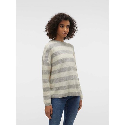 Sweter damski Vero Moda z okrągłym dekoltem wielokolorowy 