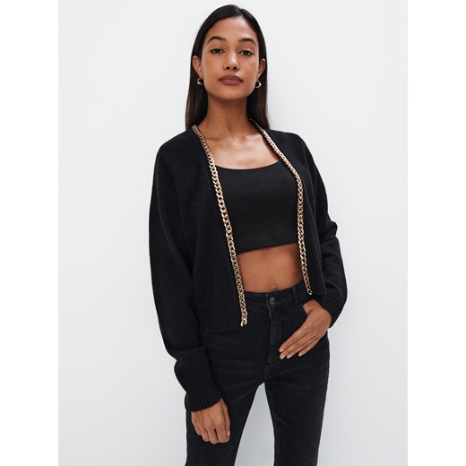 Sweter damski Mohito casualowy z dekoltem w literę v 