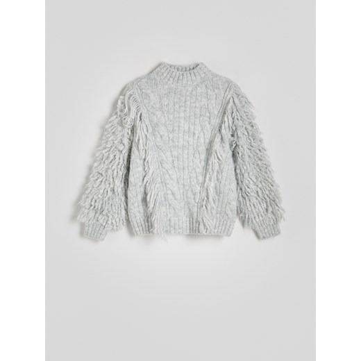 Reserved - Sweter z domieszką wełny - jasnoszary Reserved L Reserved