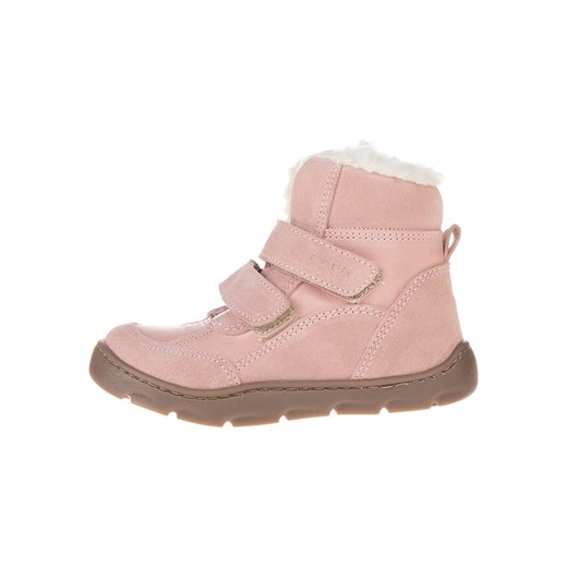 POM POM Skórzane buty w kolorze jasnoróżowym do chodzenia na boso ze sklepu Limango Polska w kategorii Buty zimowe dziecięce - zdjęcie 175922843