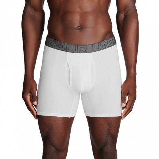 Męska bielizna treningowa (3-pack) Under Armour M UA Perf Cotton 6in - biała ze sklepu Sportstylestory.com w kategorii Majtki męskie - zdjęcie 175923160