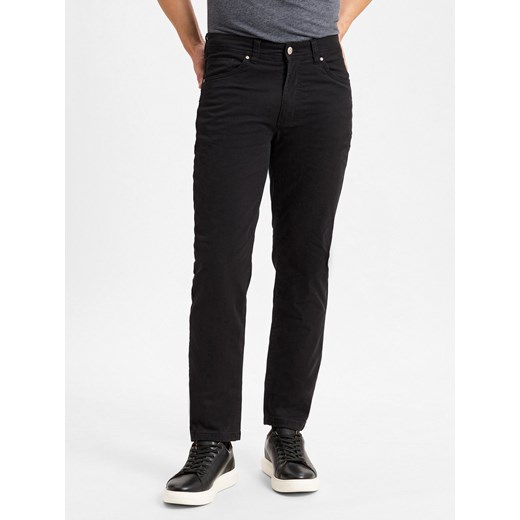 Van Graaf Męska koszulka z pięcioma kieszeniami - Melvin Mężczyźni Bawełna czarny jednolity ze sklepu vangraaf w kategorii Spodnie męskie - zdjęcie 175924360