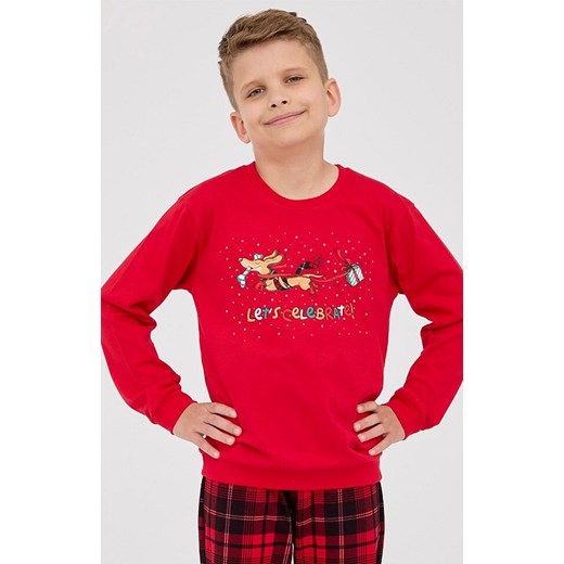 Piżama dziecięce Cornette bawełniana w abstrakcyjnym wzorze 