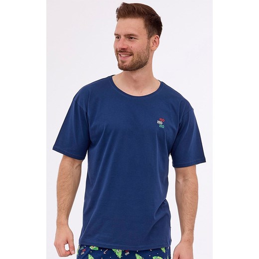 Świąteczna piżama męska 326/276 Ho Ho, Kolor granatowy-wzór, Rozmiar L, Cornette ze sklepu Intymna w kategorii Piżamy męskie - zdjęcie 175926931