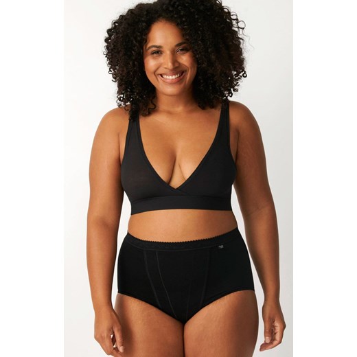 Sloggi Control Maxi czarne wysokie figi damskie plus size 10005203, Kolor czarny, Rozmiar 38, Sloggi ze sklepu Intymna w kategorii Majtki damskie - zdjęcie 175927032