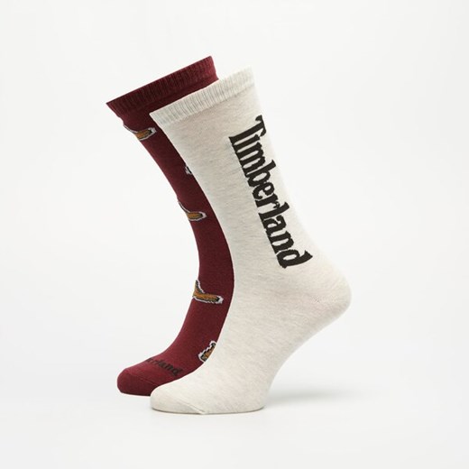 TIMBERLAND SKARPETY 2PP TB ALL OVER PRINT BOOT CREW ze sklepu Timberland w kategorii Skarpetki damskie - zdjęcie 175927900