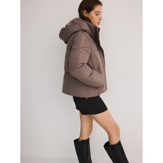 Reserved - Krótka kurtka z kapturem - brązowy Reserved L Reserved
