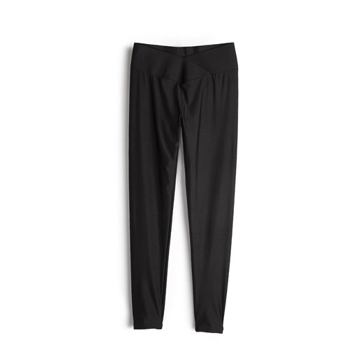 GATE Legginsy z paskiem w kształcie litery V 34 ze sklepu gateshop w kategorii Spodnie damskie - zdjęcie 175930432