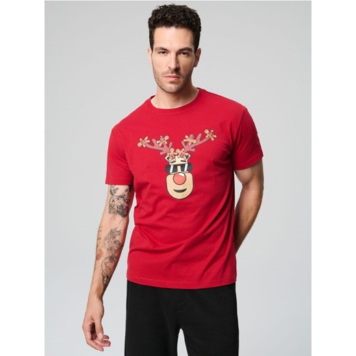 Sinsay - Koszulka - czerwony ze sklepu Sinsay w kategorii T-shirty męskie - zdjęcie 175934842