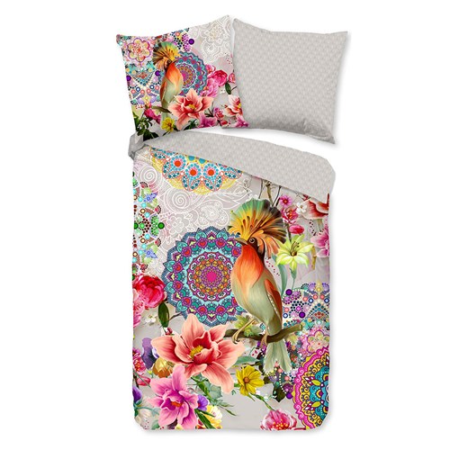 Hip Komplet pościeli satynowej "Bindi" w kolorze szarym ze wzorem Hip 200x200/220 cm wyprzedaż Limango Polska