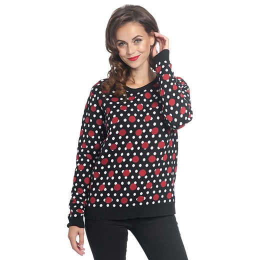 Pussy Deluxe Bluza "Mixed Dotties" w kolorze czarno-czerwono-białym XL okazja Limango Polska