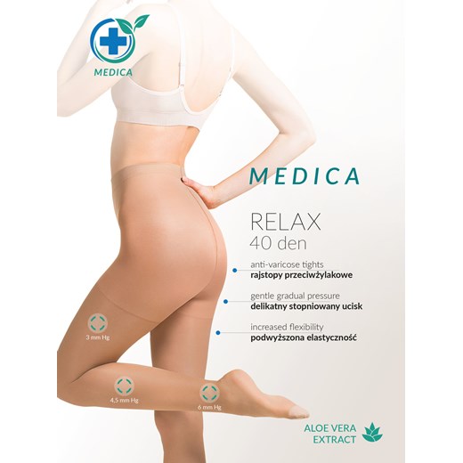 Rajstopy Relax 40 den Plus Size ze sklepu GABRIELLA w kategorii Rajstopy - zdjęcie 175937693
