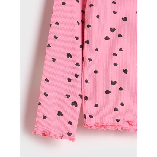 Sinsay - Koszulka z długimi rękawami - różowy Sinsay 122 Sinsay