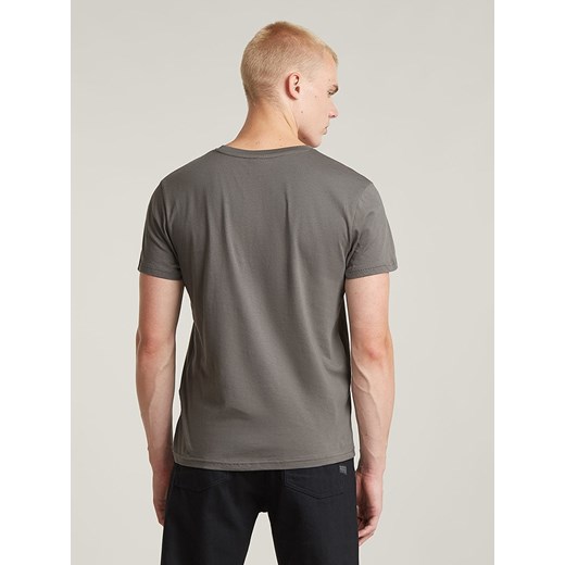 T-shirt męski G-Star szary z bawełny z krótkim rękawem