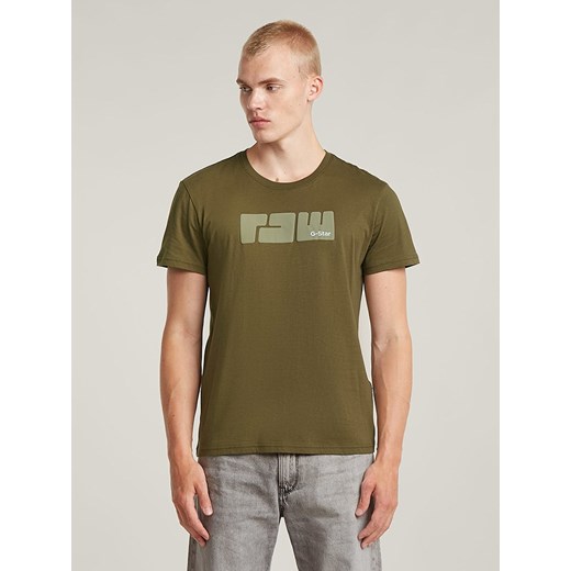 G-Star Koszulka w kolorze khaki ze sklepu Limango Polska w kategorii T-shirty męskie - zdjęcie 175950580