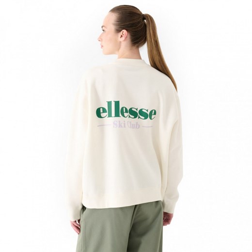 Damska bluza dresowa nierozpinana bez kaptura Ellesse Areski - biała ze sklepu Sportstylestory.com w kategorii Bluzy damskie - zdjęcie 175956732