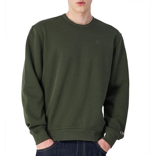 Bluza Champion Tonal C Logo Fleece Sweatshirt 220275-GS508 - zielona ze sklepu streetstyle24.pl w kategorii Bluzy męskie - zdjęcie 175959244