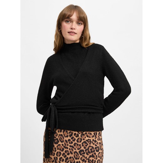 Franco Callegari Sweter damski z dzianiny Kobiety Wełna czarny jednolity ze sklepu vangraaf w kategorii Bluzki damskie - zdjęcie 175960111