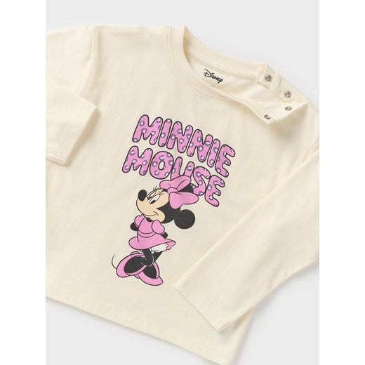 Sinsay - Koszulka z długimi rękawami Myszka Minnie - kremowy Sinsay 74 Sinsay