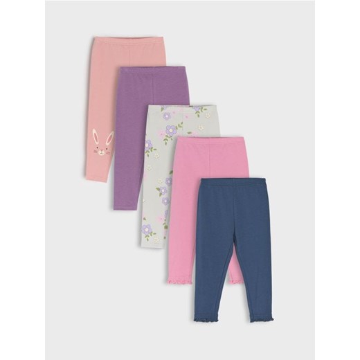 Sinsay - Legginsy 5 pack - różowy Sinsay 86 Sinsay