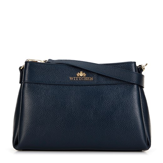 Damska torebka crossbody trapezowa granatowa ze sklepu WITTCHEN w kategorii Listonoszki - zdjęcie 175973942